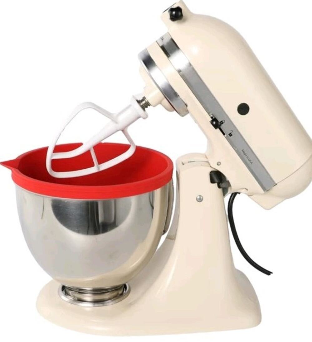 3 Pack Kitchenaid 7qt Silicone Bowl Liners Grey, Red And White